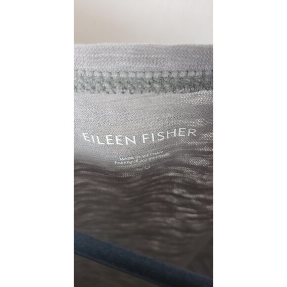Eileen Fisher Tank Top Large Gray Hemp Cotton Scoop Neck Casual Slub Autumn Fall - Picture 3 of 8